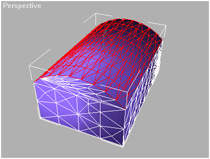 Curved Ceiling Selected with EditMesh/Face/Planar Thresh. 15,0