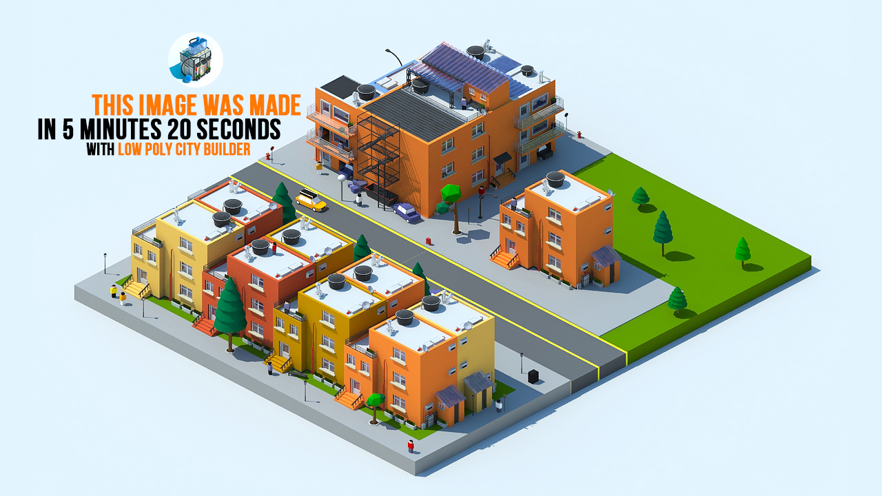 Low Poly 3D City Builder by DevilsWork.shop