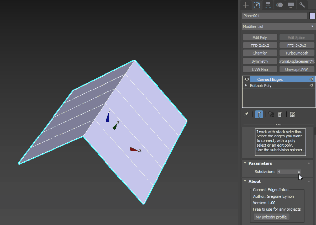 How to use the modifier Connect Edges