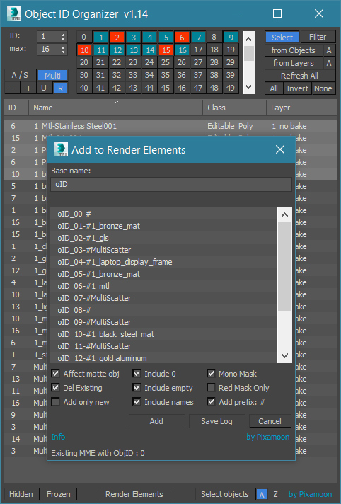 Object ID Organizer