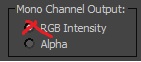 mono channel output set to alpha