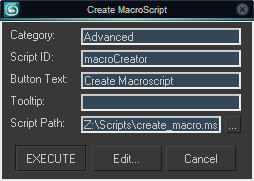 Macroscript Creator UI