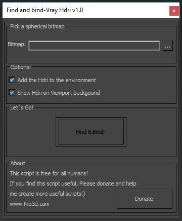 Find And Bind - Vray Hdri & Sun